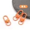 Fivela de porta pequena de 3 pontos pintada colorida Fivela para pendurar contas DIY Fivela giratória em forma de U Acessórios para chaveiro Fivela de mola Fivela de cachorro