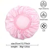 Gorro de Cuidado del Cabello Elástico de Ala Ancha Grande 35cm Color Sólido Gorro de Dormir de Alta Elasticidad de Moda Gorro