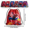 Mochila con Cordón Temática de Spider-Man, Bolsa de Almacenamiento con Cordón de Poliéster, Bolsa con Cordón Infantil de Dibujos Animados de Spider-Man
