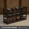 Prateleira de Exibição para Mesa, Suporte de Xícaras de Chá em Madeira Maciça, Prateleira de Armazenamento para Conjunto de Chá, Mesa de Chá Pequena para Sala de Chá do Escritório, Prateleira de Armazenamento para Mesa de Chá