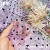 Vestido de princesa fofo com malha de criptografia de flocado, acessórios para roupas infantis, tecido de organza brilhante, vendas diretas da fábrica