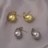 Pendientes de Plata de Ley S925 para Mujer, Versátiles Pendientes de Botón Geométricos de Gota de Agua, Diseño Elegante, Suaves con los Agujeros de las Orejas, Pendientes de Lujo Ligero de Gama Alta