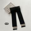 Z277 Leggings para Niños al por Mayor Otoño e Invierno 2025 Terciopelo Engrosado Barras Paralelas Leggings para Niños Pantalones de Algodón Cálidos para Bebé