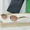 BV1386 Moda Transfronteiriça Luxo Leve Sardinha Metal Oval BV Casa 2025 Óculos de Sol Hot Girl Mulheres Óculos de Sol Tendência Homens