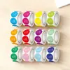 Etiquetas Mensuales 1-12 Meses Redondas Coloridas Pegatinas de Clasificación Numérica 25mm Papel Cobre Adhesivo Pegatinas de Fecha