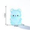 Boneco Urso Luminous de Desenho Animado Fofo Casa de Boneca Decoração DIY Acessórios de Sacola Surpresa Paisagem em Miniatura Enfeites de Mesa