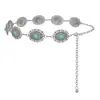 Guizhonglong Estilo Étnico Cadena de Cintura de Metal Cadena de Cuentas para la Cintura Punk Retro Accesorios de Alta Gama para Mujeres