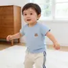 Camiseta de Verano para Niños, Top de Algodón Puro Clase A para Bebé, Camiseta Interior Unisex Fina de Manga Corta para Bebé, Camiseta para Niños Pequeños