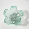 Prato Pequeno de Vidro Martelado Estilo Japonês Flor de Cerejeira Criativo Rosa Doméstico Molheira para Tempero Prato para Molho de Soja Tigela Jogo de Talheres