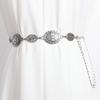 Estilo Japonés Celebridad de Internet Estilo Francés Retro Estilo Étnico Gancho Ovalado Patrón de Corbata Cadena de Plata Antigua Todo-partido Cadena de Cintura Cinturón Moda para Mujer