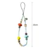 Nueva cadena para teléfono móvil de cuentas personalizada con cuentas grandes multicolor pulsera de cordón para mujer etiqueta colgante transfronteriza