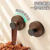 Perilla de Succión con Textura de Nogal Gancho Estante Giratorio de Almacenamiento Montado en Pared para el Hogar Cocina Colgador