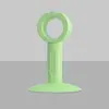 Tapón para Puerta de Baño Anticolisión de Ventana, Manija de Puerta de Silicona sin Taladro, Succión a la Pared detrás de la Puerta, Estilo Minimalista Moderno Transparente