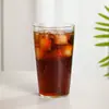 Nuevo Vaso Transparente de una Sola Capa con Popote, Hecho de Vidrio de Borosilicato Alto Resistente al Calor, Diseño Sencillo de Vaso Recto, Alto Valor Estético, Vaso de Agua de Popote de Moda