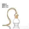 Spot Al por Mayor 6ml 8ml Lanyard para Coche Botella de Aromaterapia Colgante para Coche Botella de Perfume con Clip Botella de Aromaterapia con Tapa de Madera