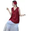 Vestido Chaleco Francés de Tirantes con Cuello en V, Vestido Largo Holgado Estilizador Estilo Coreano para Mujer, Viaje, Vacaciones en la Playa, Estilo Vacacional
