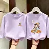 Camiseta de manga larga 100% algodón para niña, nuevo modelo 2026, camiseta básica de cuello redondo para niños mayores, top casual, ropa interior casual para bebé