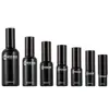 Shun código spot frasco de aceite negro esmerilado de 10 ml frasco cilíndrico de perfume de 30 ml frasco atomizador negro mate de 100 ml