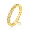 Anillo de Plata de Ley S925 Fino Brillo Lujo Completo Diamante Mosang Diseño de Nicho para Mujer Moda de Gama Alta Anillo Transfronterizo Europeo y Americano