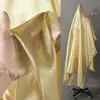 Tela Dorada Brillante Oro Platino, Ligera y Brillante Seda Reflectante Resistente al Desgaste Ropa de Rendimiento Moda Tela para Manualidades