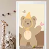 Cortina Divisoria de Animales de Dibujos Animados, Cortina Media Decorativa para Dormitorio de Niños sin Taladro, Cortina Colgante Magnética de Color Claro para Niñas