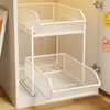 Prateleira Camadas de Armário Prateleira de Armazenamento de Camada Dupla Dormitório Host Armário Deslizante Utilização do Espaço Armário Profundo Prateleira de Lanches
