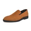 Zapatos Casuales de Cuero Pequeños de Talla Grande Transfronterizos para Hombre Estilo Coreano Escarchados Sin Cordones Zapatos de Vestir de Punta a la Moda Estilo Británico