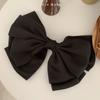 Horquilla francesa superior con lazo grande negro, textura femenina, accesorios para el cabello, tocados, nuevo estilo