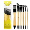 Paquete de 9 Pinceles de Nylon para Gouache, Acuarela y Óleo Transfronterizo Kit de Pinceles de Pintura para Estudiantes Pincel para Pigmentos Artísticos Pincel para Obras de Arte