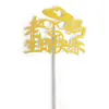 Banner de cartão bandeirinha pequena cartão cartão decoração de bolo feliz aniversário panificação diy