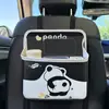 Bolsa de Armazenamento para Carro Panda Fofo Couro Multifuncional Grande Capacidade Lixeira Suspensa para Carro Balde de Armazenamento para Guarda-chuva