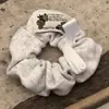 Moda Sul-coreana Versátil Estilo Ins Argola de Cabelo Grande Intestino Corda de Cabelo Preguiçosa Fofa Corda de Cabelo para Rabo de Cavalo de Menina Acessórios de Cabelo com Faixa de Couro