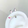 Adorables Pendientes de Hueso con Orejas de Gato, Clavo para Hueso del Oído, Clavo para Hueso del Oído, Clavo de Rueda para Oreja, Exquisitos, Lujo Ligero, Nicho, Moda, Combinan con Todo, Distintivos, Pendientes para Mujer