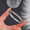 Pulseira de aço titânio 304 com coração estrelado para mulheres, fileira única de diamantes, não desbota, pulseira de aço inoxidável moderna e simples