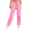 2026 Pantalones Largos Deportivos de Pierna Recta de Cintura Alta de Pierna Ancha Casuales con Cordón Pantalones de Chándal Moda Femenina Tendencia
