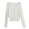 Cardigan de Tricô Roxo Suave Feminino Fino para Usar por Cima Manga Longa Camisa para Ar Condicionado para Mulheres Baixas Top Curto para Ombro