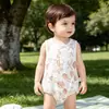 Mameluco de Bebé Verano Estilo Delgado Mameluco Triangular para Recién Nacido Gasa Ropa Antibacteriana para Recién Nacidos Pijamas Ropa de Verano