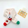 Qiu Nan Cachecol Infantil Inverno 2022 Presente de Natal Infantil Desenho Animado Imitação de Pele de Coelho Conjunto de Pescoço de Pelúcia Cachecol de Bebê