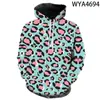 Sudadera con capucha y estampado digital 3D de textura de tigre Otoño e Invierno Comercio Exterior Europeo y Americano Ropa Deportiva tipo Béisbol Suelta para Hombre y Mujer