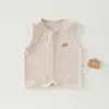 Fábrica de Origem Colete Unissex Infantil Outono Novo Estilo Cardigan Sem Mangas para Bebê Roupa Externa Fofa Estilosa Camada Base Sem Ossos