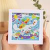 Enfeites de Pintura de Diamante, Adesivos de Desenho Animado DIY Fofos Feitos à Mão, Porta-Retratos de Acrílico, Pinturas Decorativas, Decorações para Quarto e Sala de Estar no Atacado