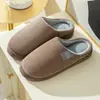 Pantuflas de algodón para casa para mujer para otoño e invierno, pantuflas cálidas de felpa para interior para parejas, pantuflas de algodón felpudo antideslizantes para hombre en invierno