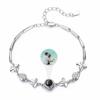 Pulseira de projeção de trevo de quatro folhas banhada a cobre 100 idiomas transfronteiriça Eu te amo pulseira de moda personalização de imagem