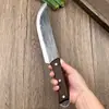 Cuchillo de trinchar martillado forjado a mano para despiezar cerdo, vaca y oveja, cuchillo para cortar carne, cuchillo para cortar pescado con mango de madera maciza, en stock para ventas transfronterizas