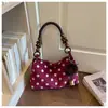 Bolso de Hombro de Lunares para Mujer, Nuevo Lindo y Compacto Casual Vacaciones Estilo Perezoso Bolso Cuadrado Pequeño, Bolso de Hombro Simple y de Alta Gama