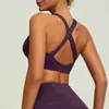 Sujetador Deportivo Cruzado de Espalda con Brocado Doble Cara Transfronterizo, Estilo Nuevo, Sensación de Segunda Piel, Alta Elasticidad, Desmontable