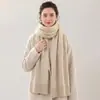 Bufanda de punto de lana 100% gruesa de siete agujas para otoño e invierno, unisex, calentador de cuello rectangular casual y versátil para otoño e invierno