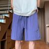 Estilo Americano Workwear Shorts Estilo Coreano para Homens e Mulheres Verão Ultrafino Soltos de Perna Larga Modernos Versáteis Calças Esportivas de Cinco Pontos