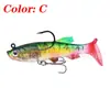 Paquete de señuelo blando t-tail señuelo con plomo señuelo artificial set 7.5cm/12G anzuelo doble biónico venta al por mayor
