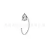Jiangtitanium F136 Unha de Nariz de Titânio Tipo C Gota d'Água Zircônia Corpo de Liga de Titânio G23 Peça Única Joia para Piercing Brincos